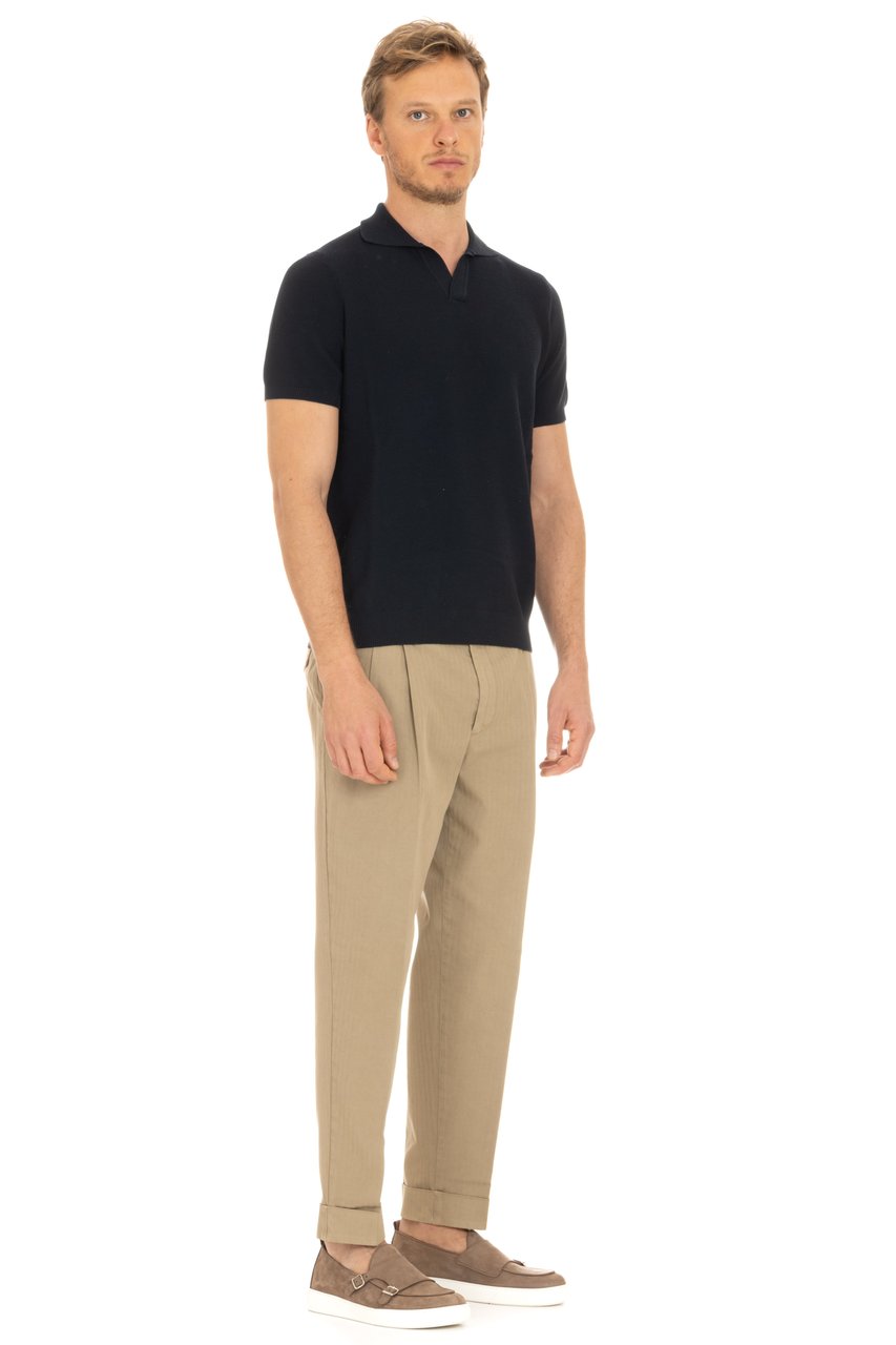 Drumohr Lintz Cotton Short Sleeve Polo Bruin