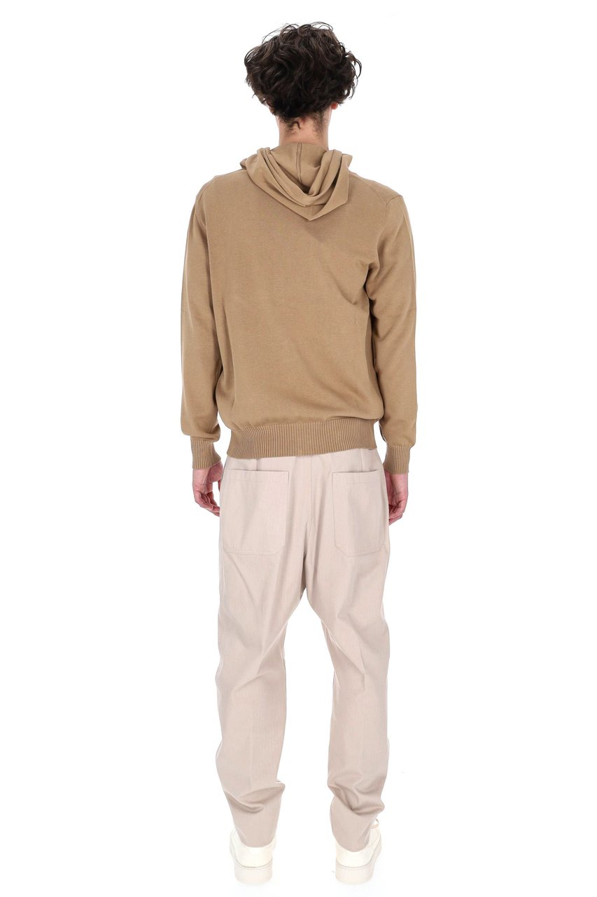 Drumohr Camel Cotton Hooded Sweatshirt Roze