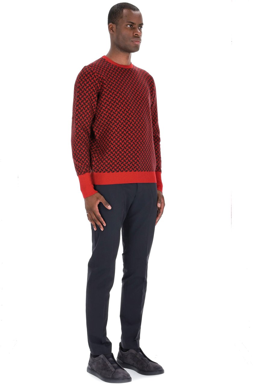 Drumohr Biscottino Cashmere Crewneck Sweater Rood
