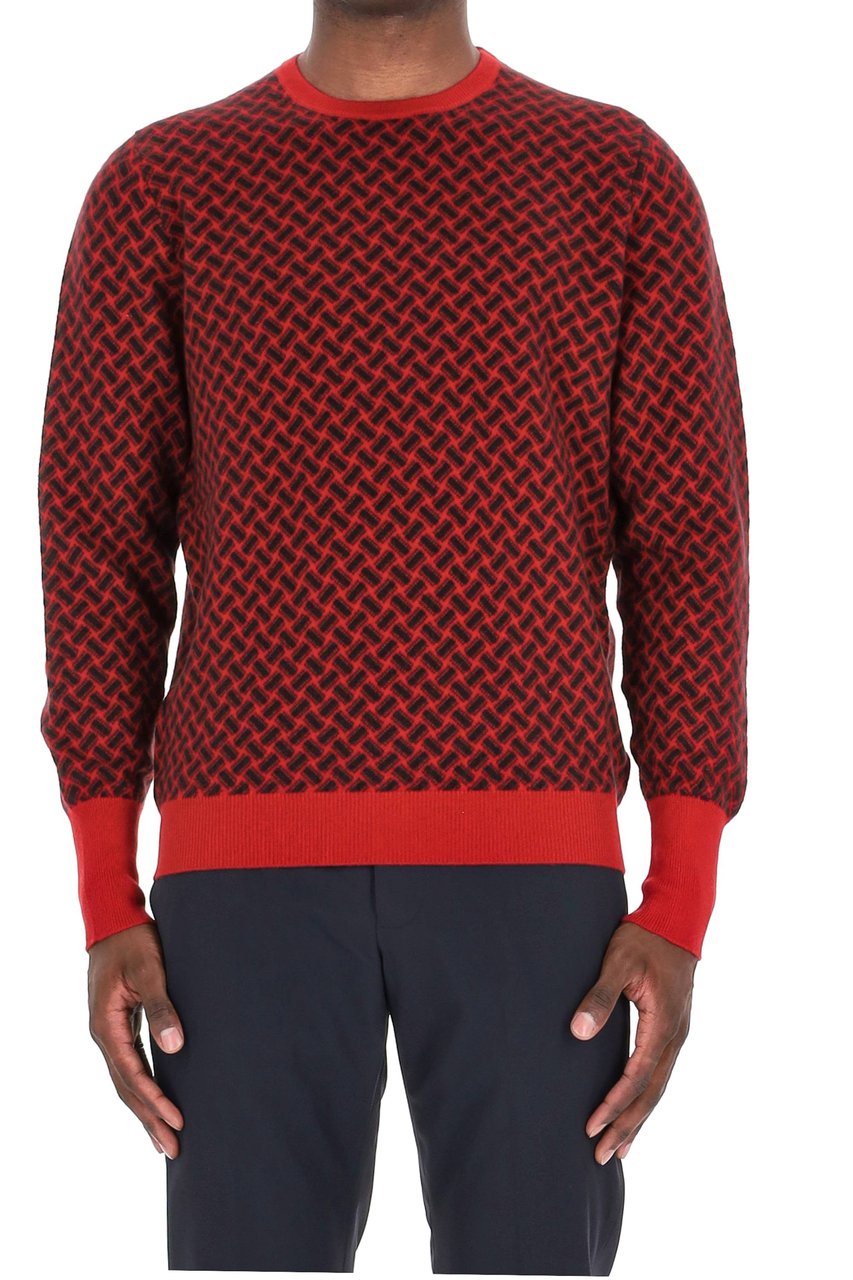 Drumohr Biscottino Cashmere Crewneck Sweater Rood