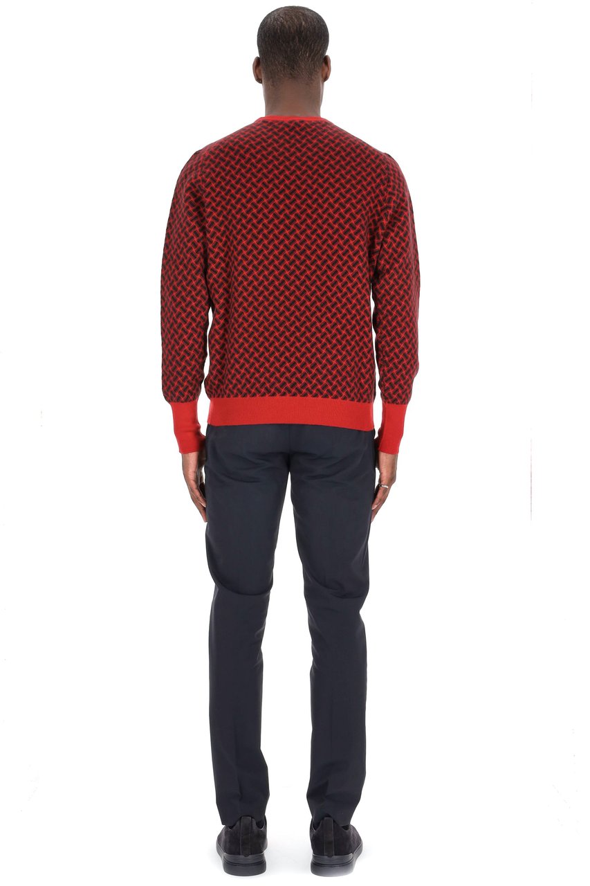 Drumohr Biscottino Cashmere Crewneck Sweater Rood