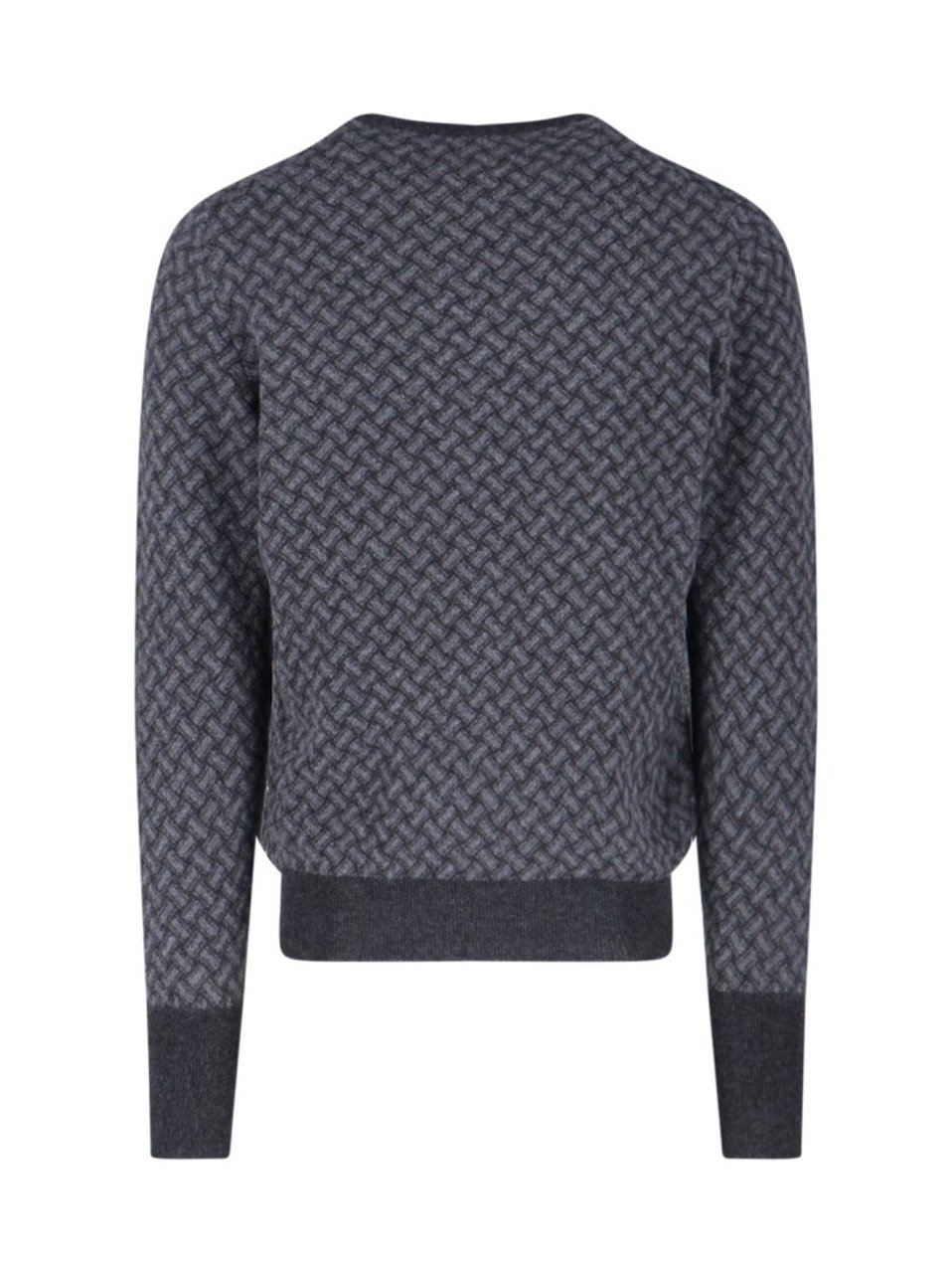 Drumohr Jacquard Cashmere Sweater – Grey Grijs
