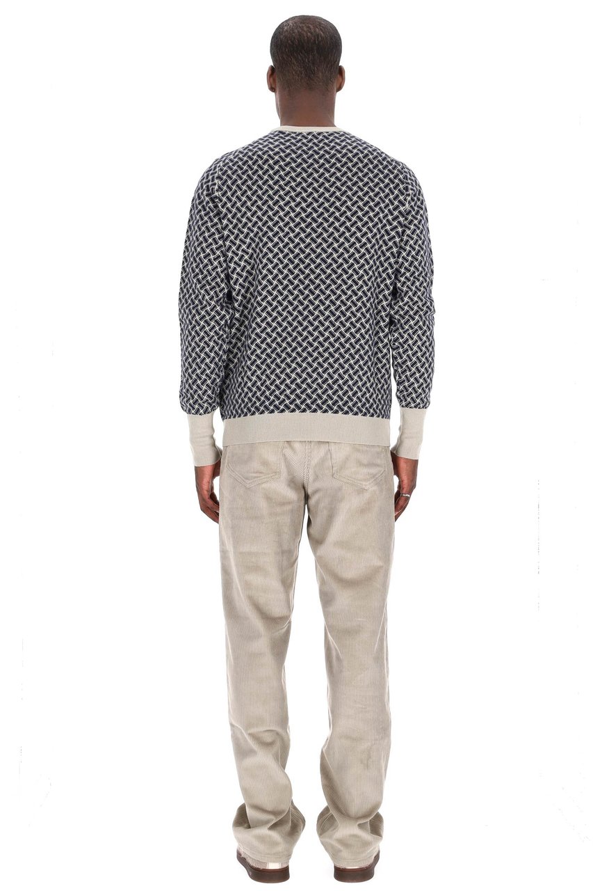 Drumohr Biscottino Cashmere Crewneck Sweater Grijs