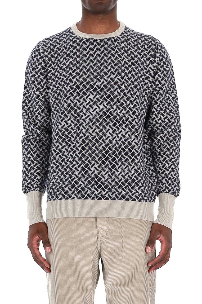 Drumohr Biscottino Cashmere Crewneck Sweater Grijs