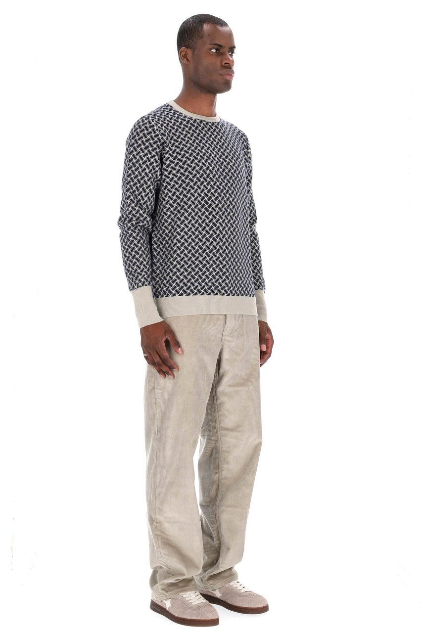 Drumohr Biscottino Cashmere Crewneck Sweater Grijs