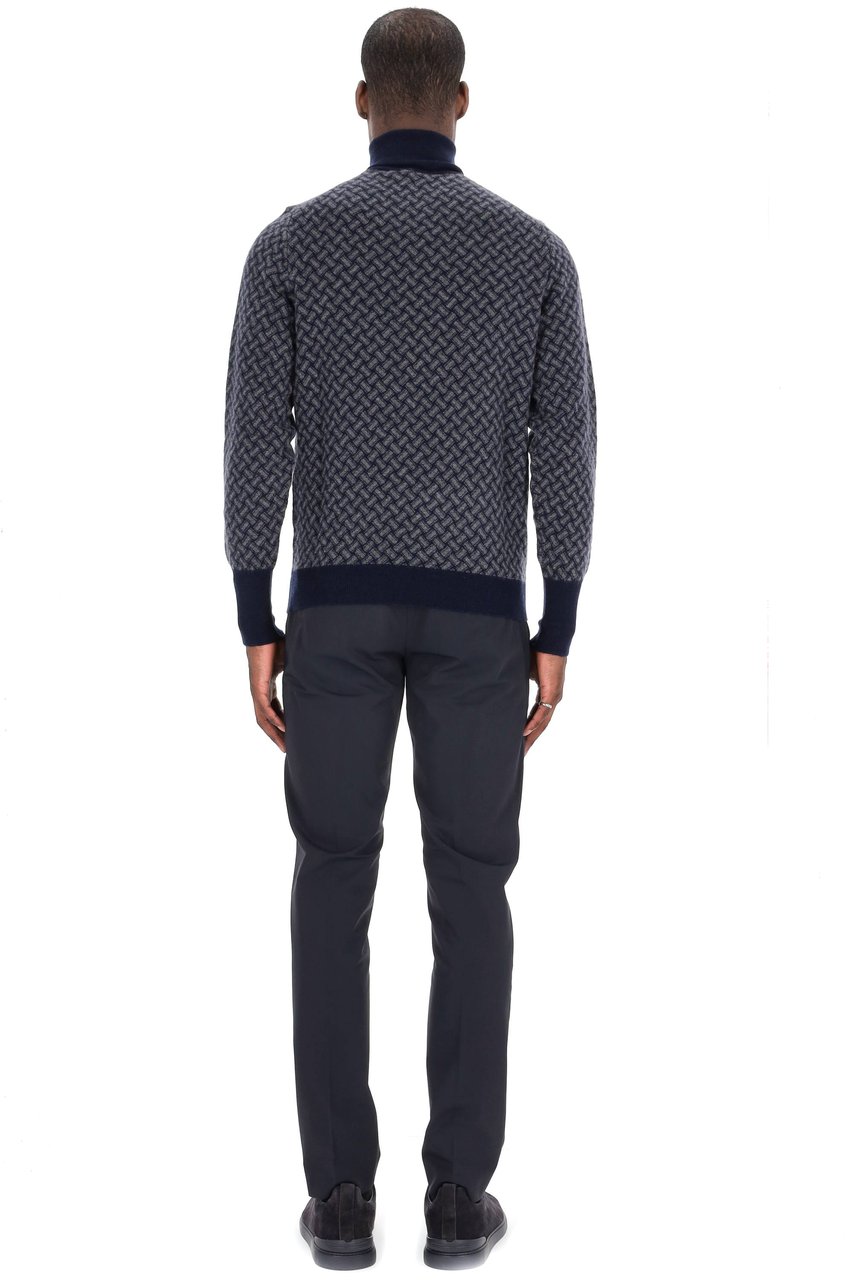 Drumohr Biscottino Pure Cashmere Turtleneck Sweater Grijs