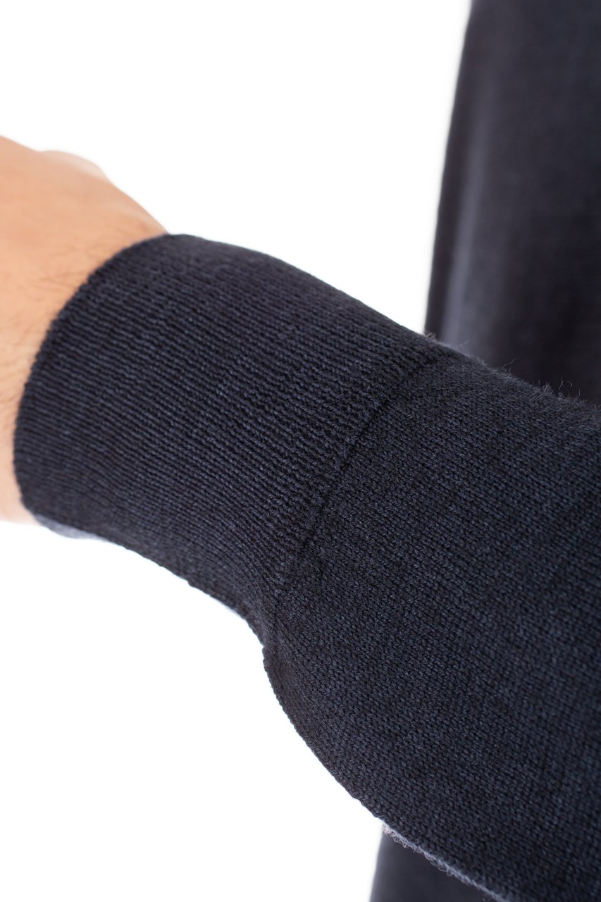 Drumohr Frosted Wool Turtleneck Sweater Zwart