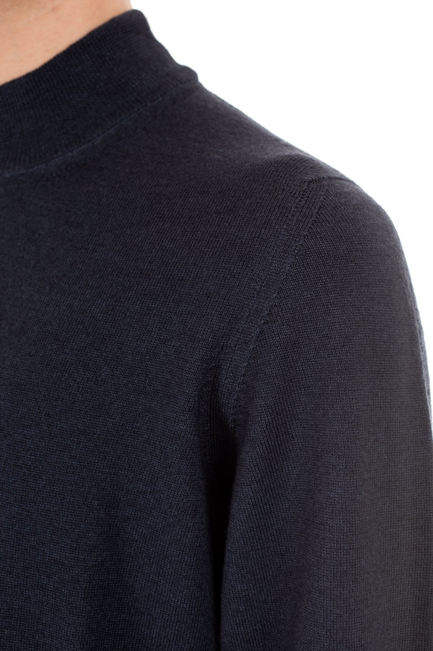 Drumohr Frosted Wool Turtleneck Sweater Zwart