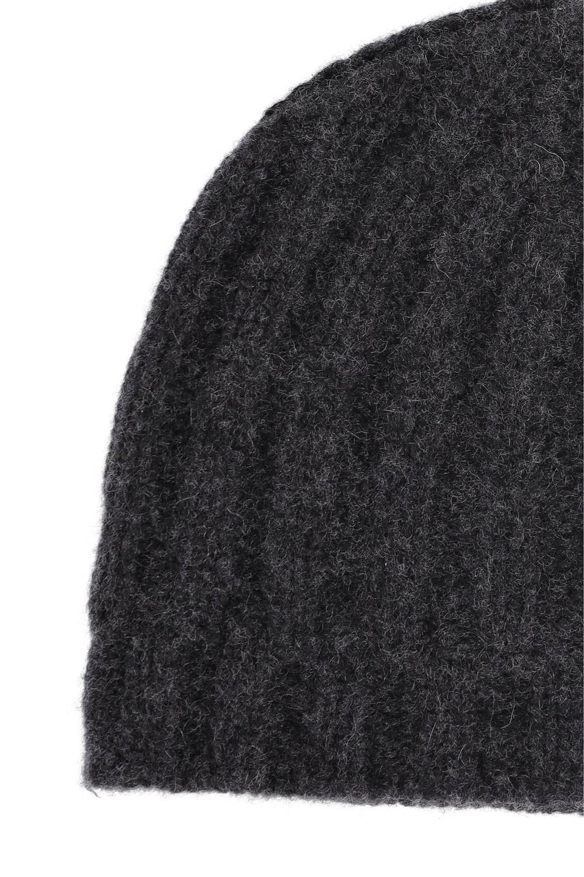 Drumohr Ribbed Pure Cashmere Beanie Zwart