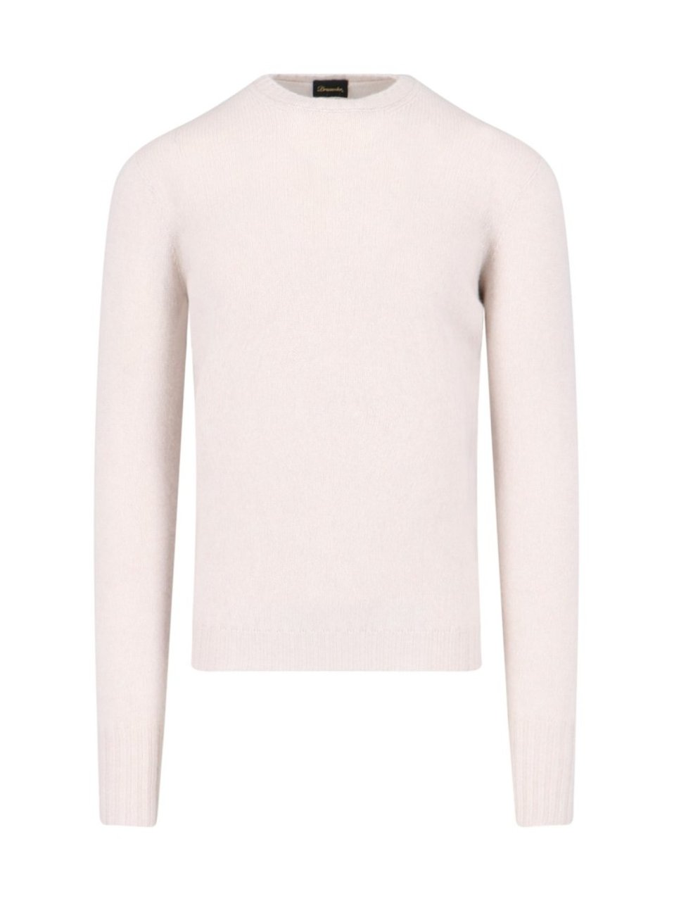Drumohr Classic Sweater In Cream Cashmere Crew Neck Neutraal