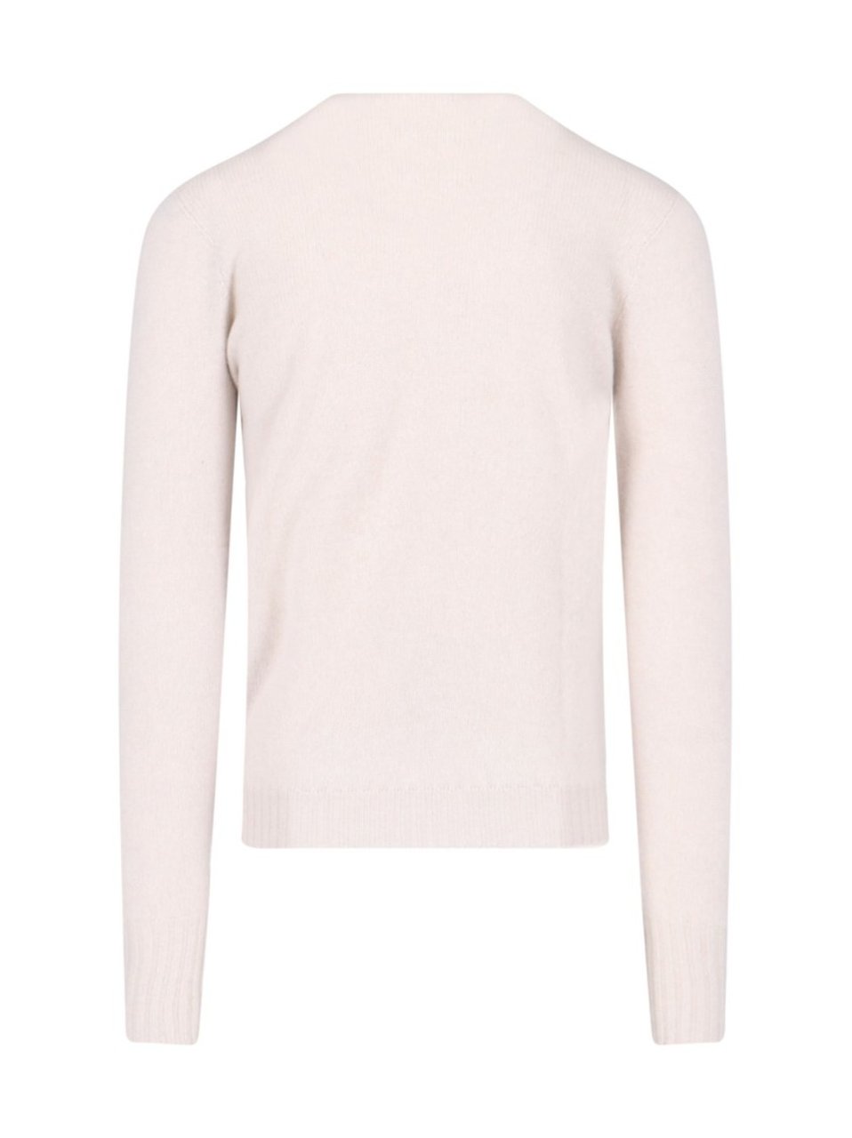 Drumohr Classic Sweater In Cream Cashmere Crew Neck Neutraal