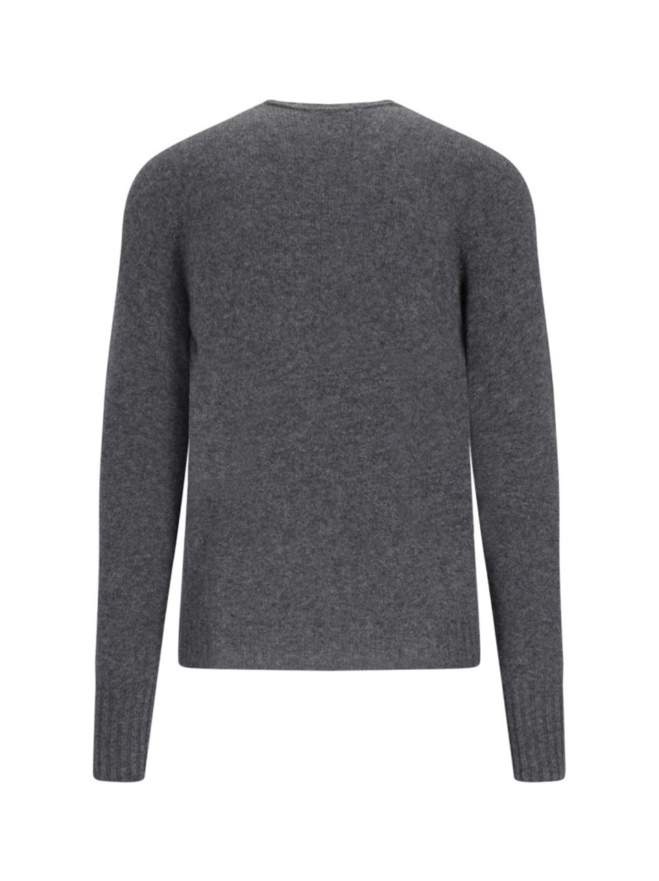 Drumohr Classic Sweater In Grey Cashmere Crew Neck Grijs