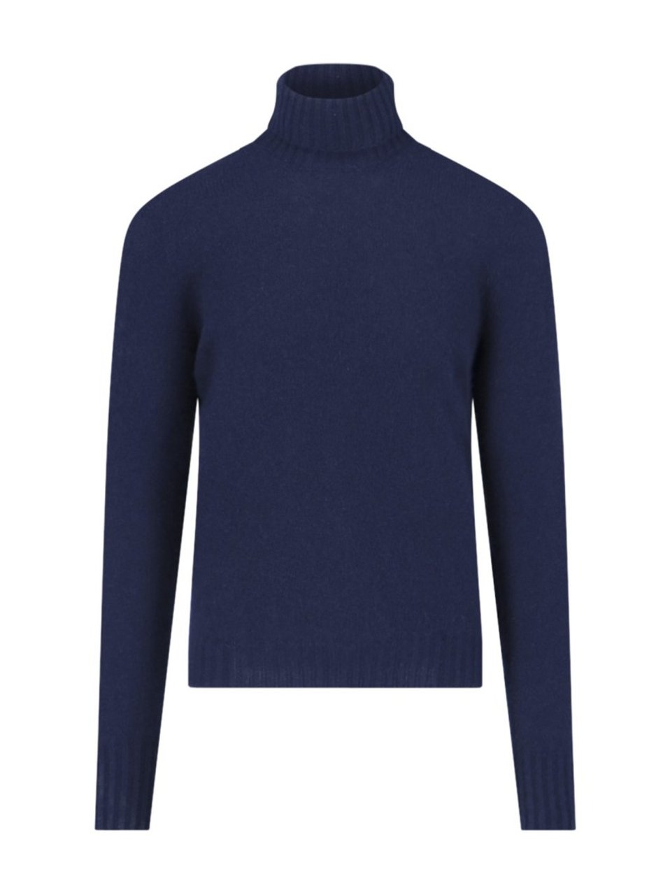Drumohr Turtleneck Sweater In Blue Cashmere Navy Tone Blauw