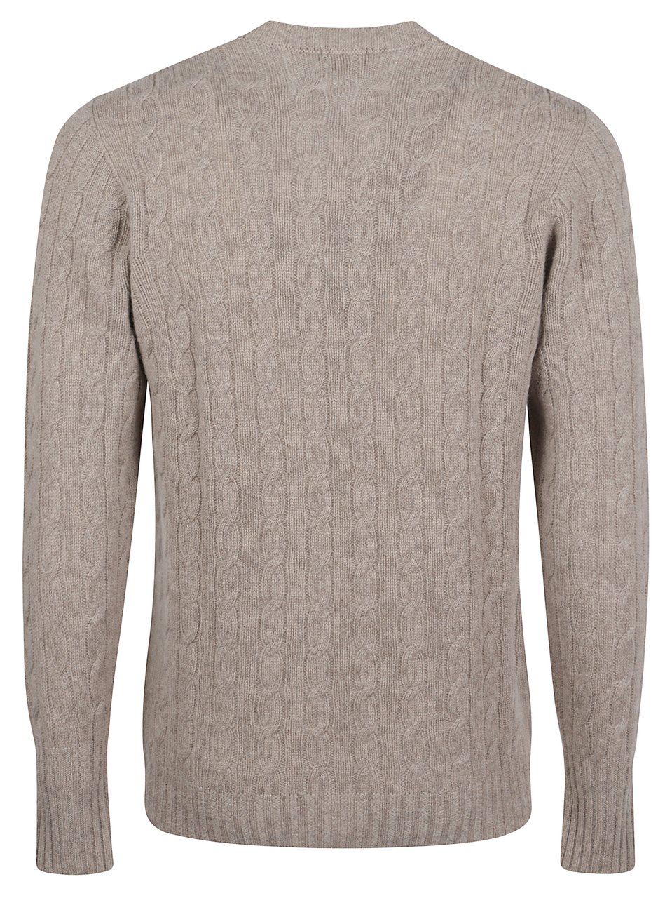 Drumohr Braided Wool Roundneck Sweater Grijs