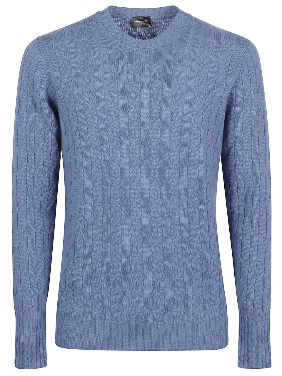 Drumohr Braided Cable Knit Sweater Blauw