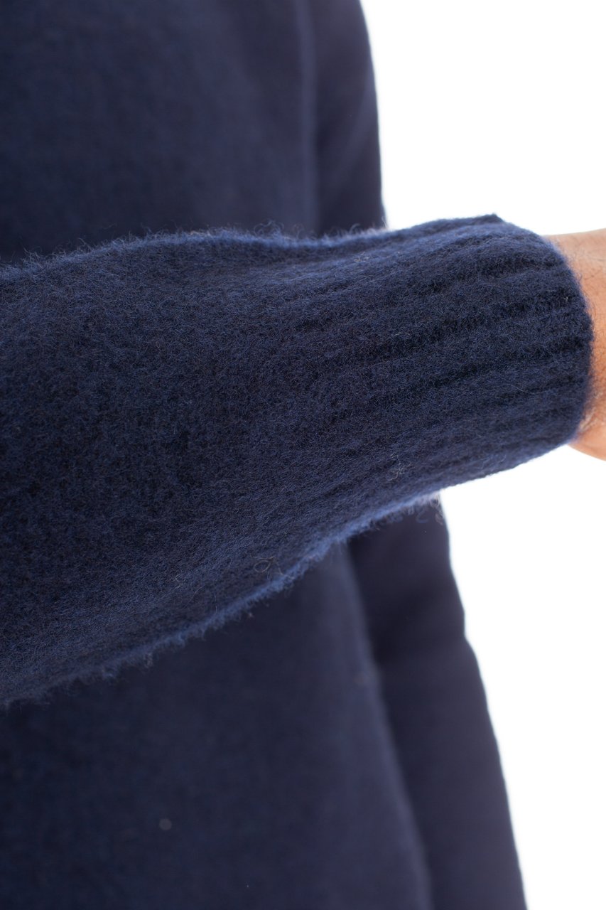 Drumohr Lambswool Crewneck Sweater Grijs