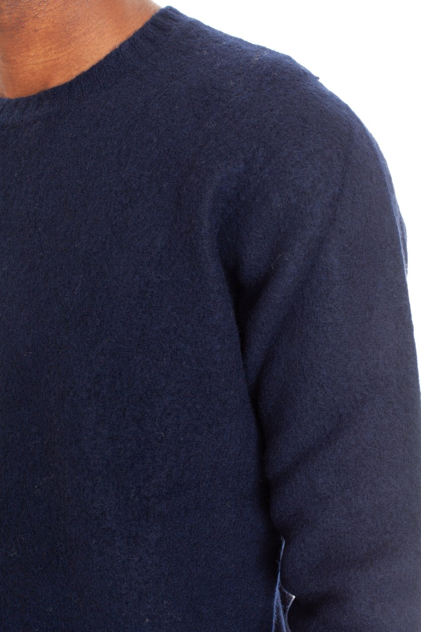 Drumohr Lambswool Crewneck Sweater Grijs