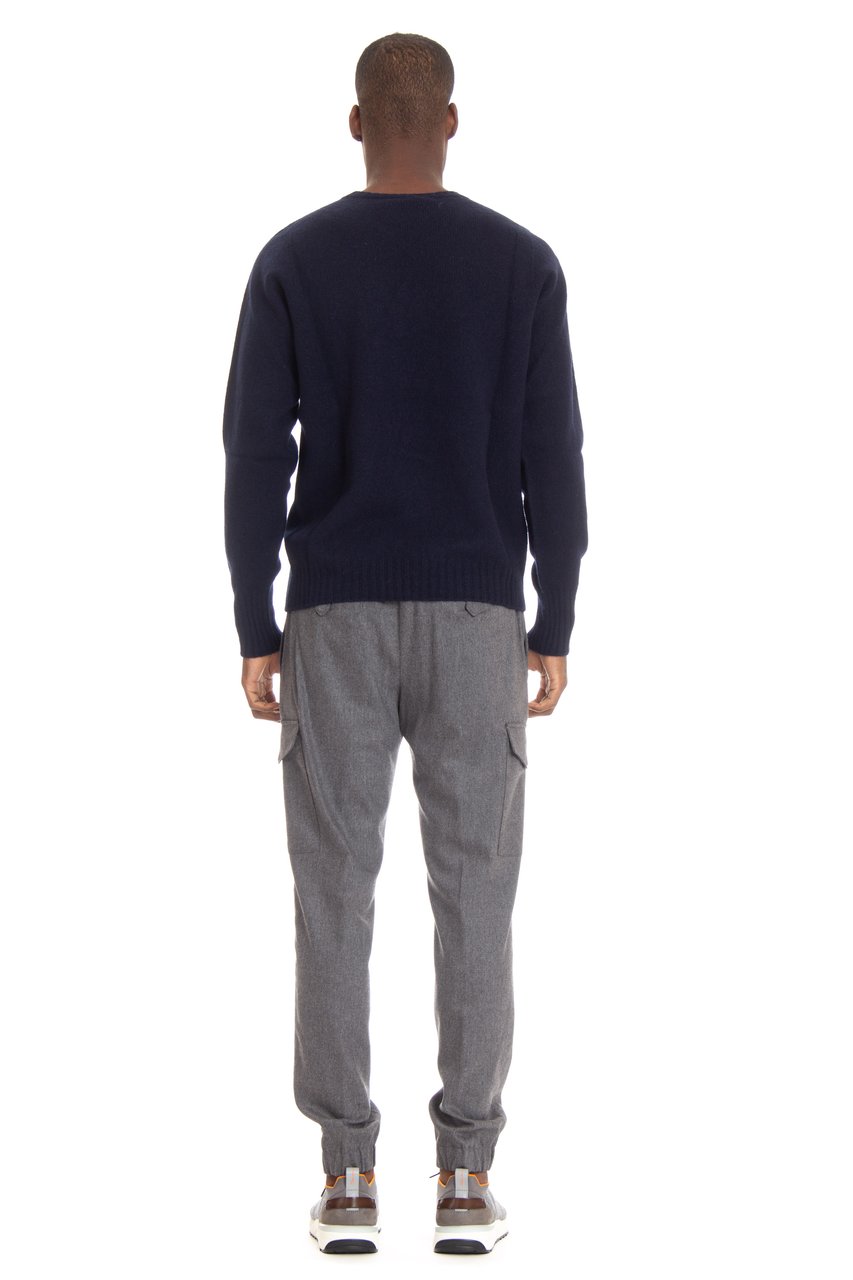 Drumohr Lambswool Crewneck Sweater Grijs
