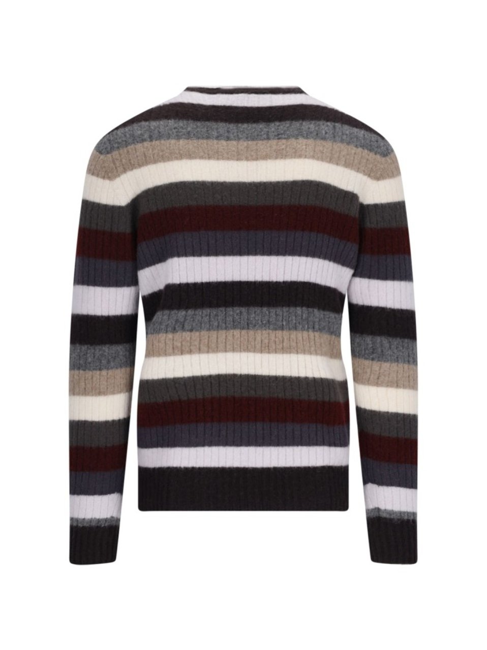 Drumohr Striped Sweater In Multicolor Wool Ribbed Design Striped Divers