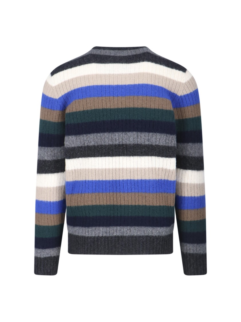 Drumohr Multicolour Textured Knit Sweater With Ribbed Detailing Divers
