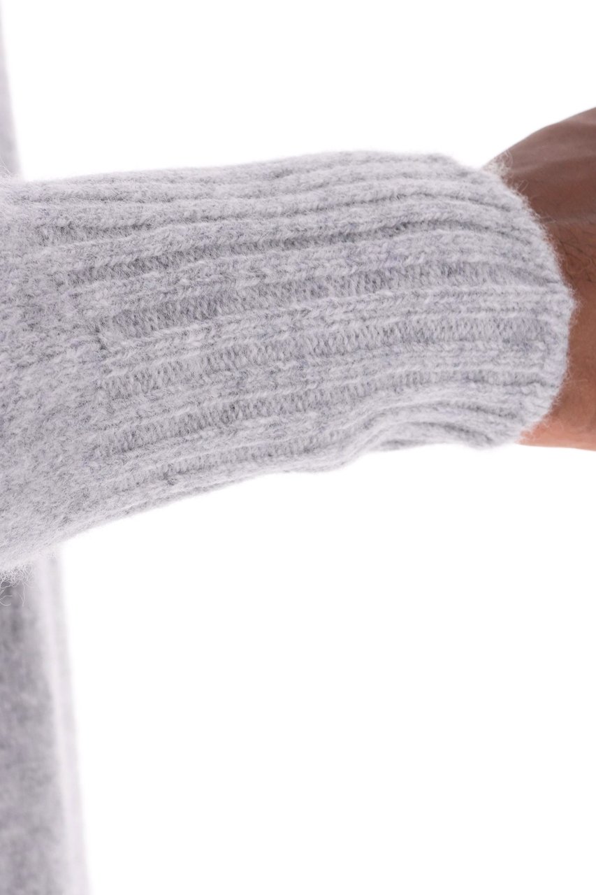 Drumohr Lambswool Knit Polo-Shirt Grijs