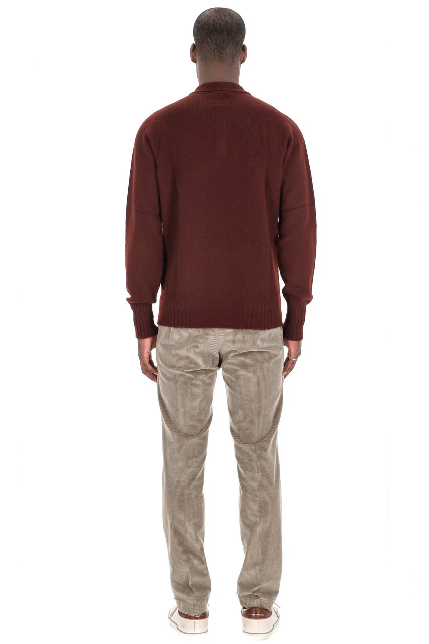Drumohr Lambswool Knit Polo-Shirt Zwart
