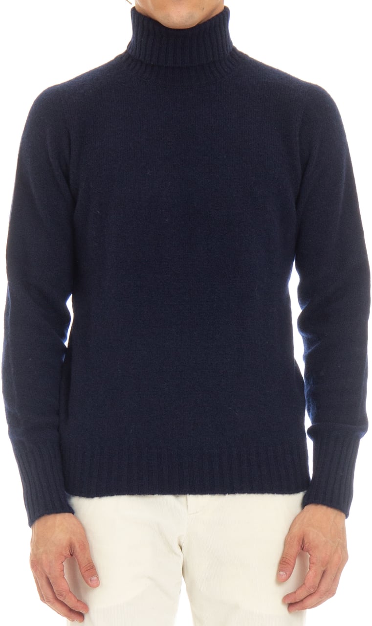 Drumohr Lambswool Turtleneck Sweater Zwart