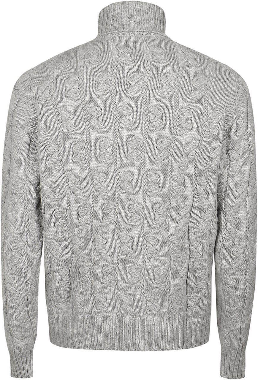 Drumohr Treccia Turtleneck Grey Grijs