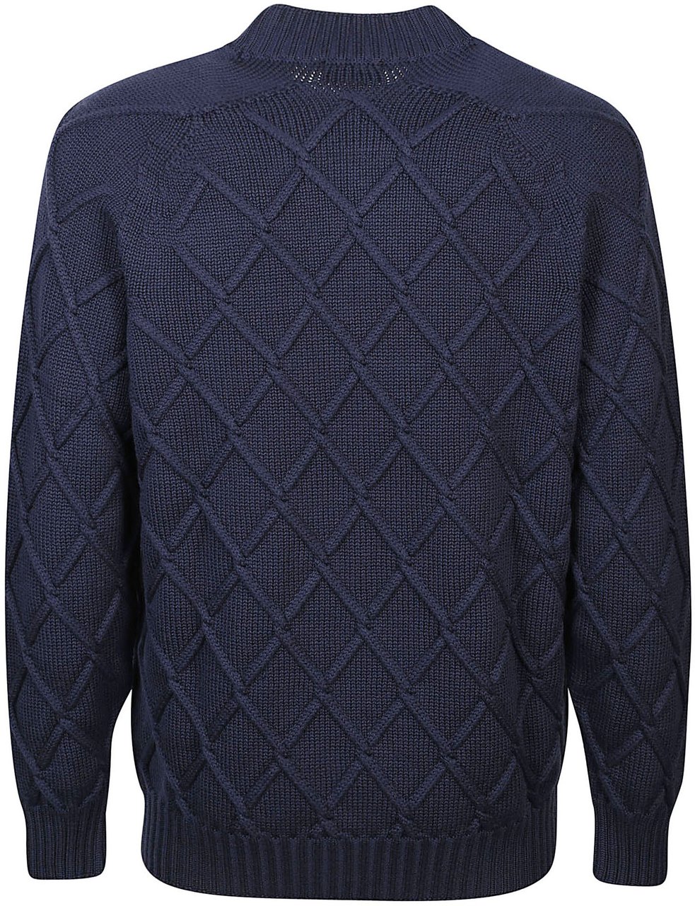 Drumohr Long Sleeve Round Neck Sweater Blue Blauw
