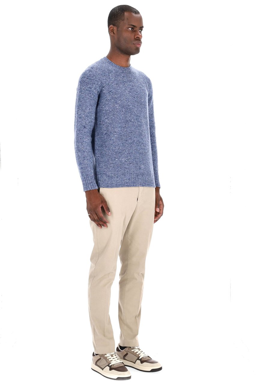 Drumohr Sale Pepe Wool-Cashmere Crewneck Sweater Blauw