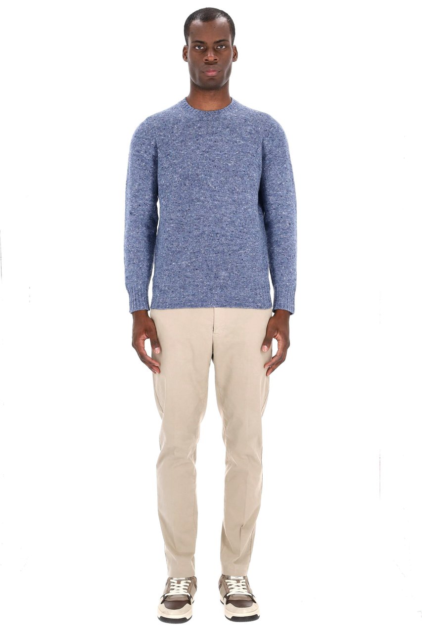 Drumohr Sale Pepe Wool-Cashmere Crewneck Sweater Blauw