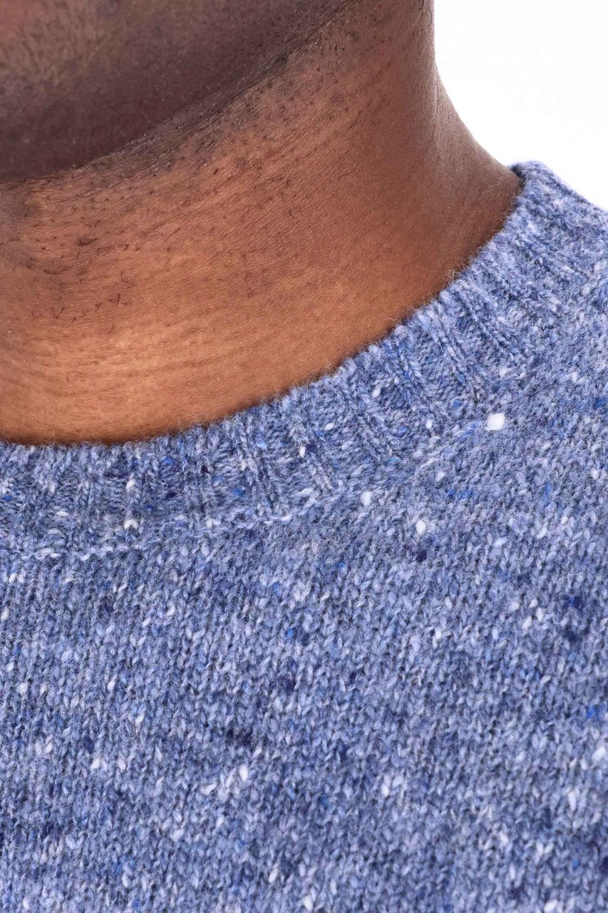 Drumohr Sale Pepe Wool-Cashmere Crewneck Sweater Blauw