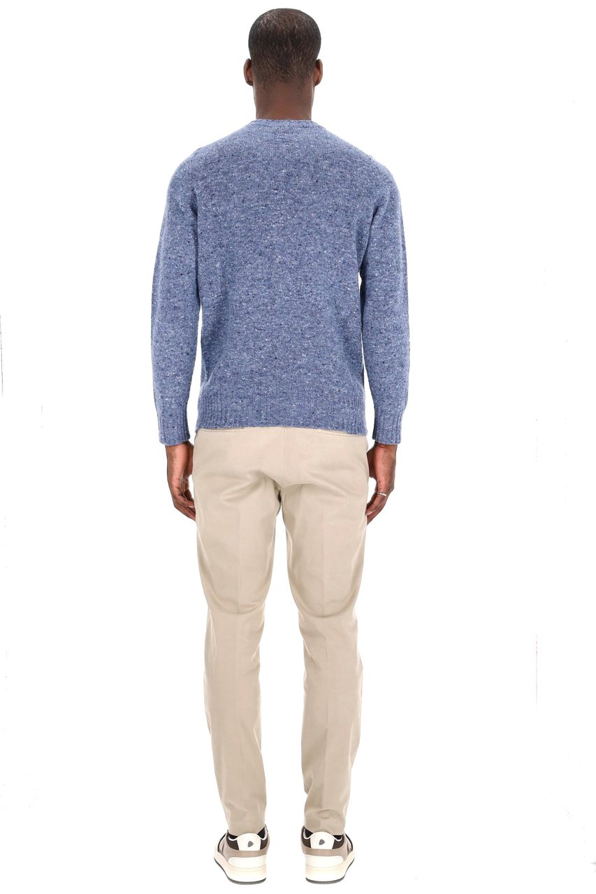 Drumohr Sale Pepe Wool-Cashmere Crewneck Sweater Blauw
