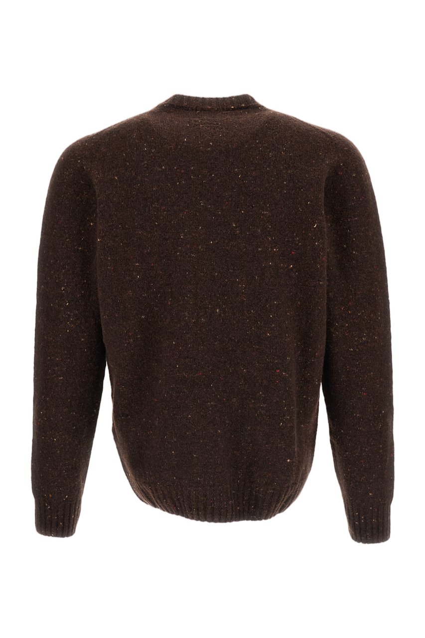 Drumohr Flecked Tweed Effect Jersey-Knit Sweater Bruin