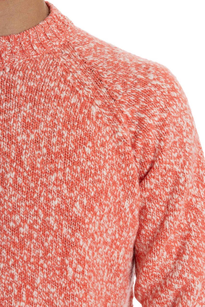 Drumohr Moulinè Wool Crewneck Sweater Oranje
