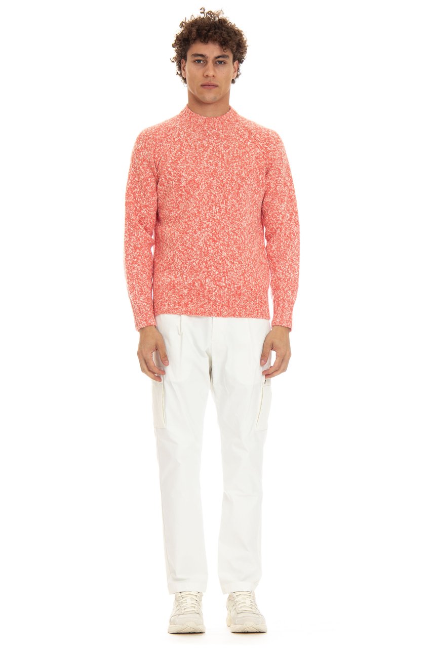 Drumohr Moulinè Wool Crewneck Sweater Oranje