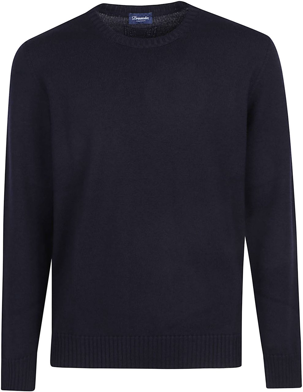Drumohr Round Neck Sweater Blue Blauw