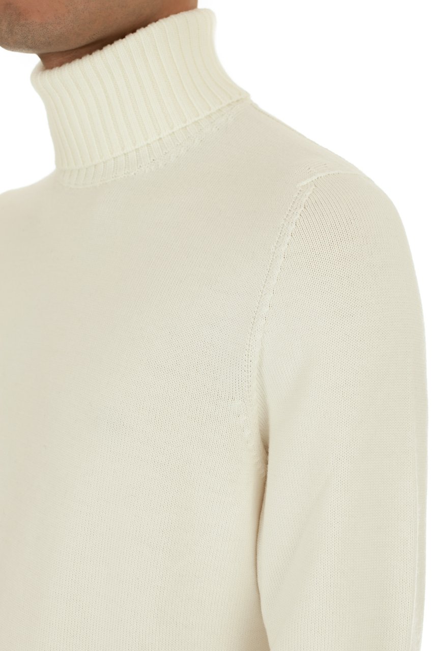 Drumohr Fine Merinos Turtleneck Sweater Wit