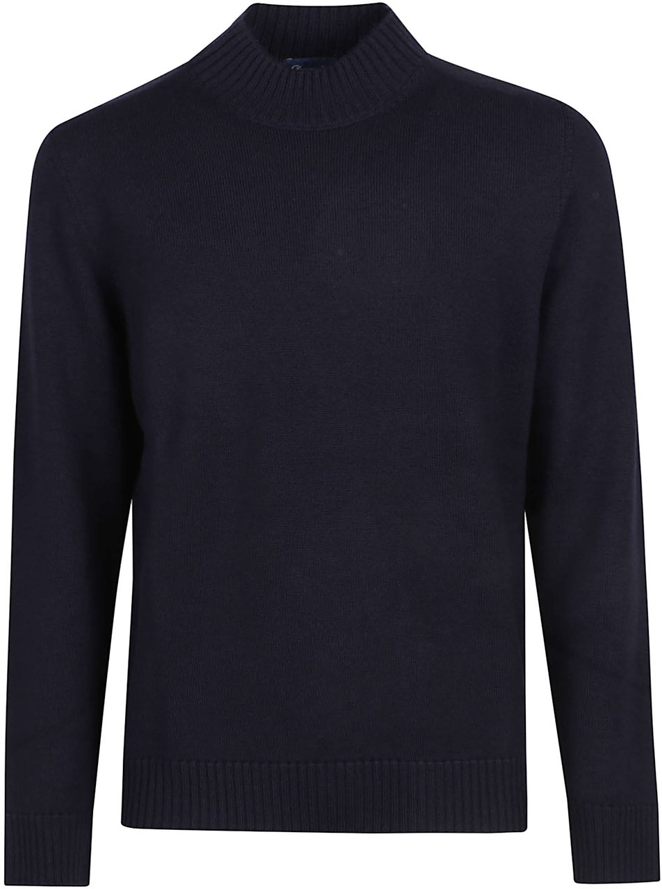 Drumohr High Neck Sweater Blue Blauw