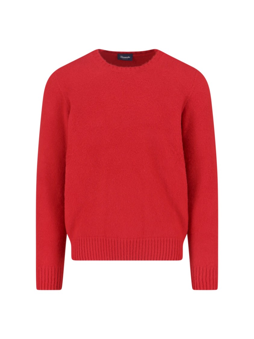 Drumohr Cashmere Sweater, Red, Crew Neck, Long Sleeves Rood