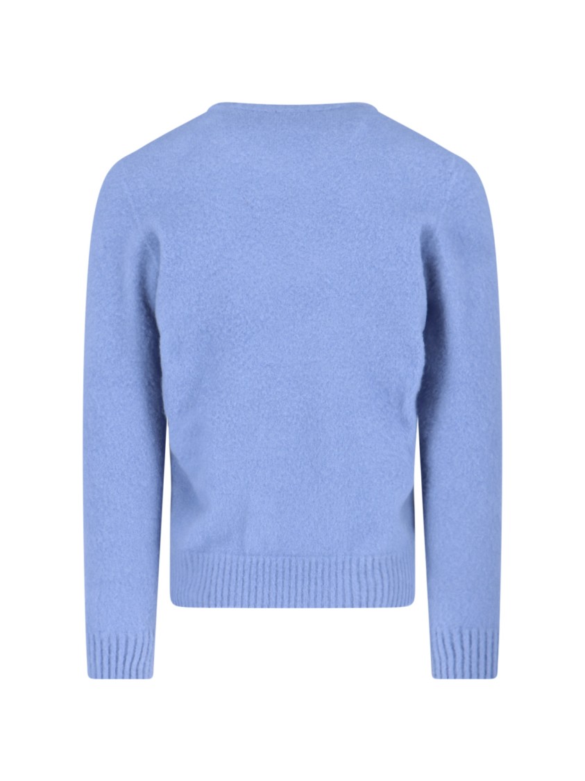 Drumohr Cashmere Sweater, Light Blue, Crew Neck Blauw