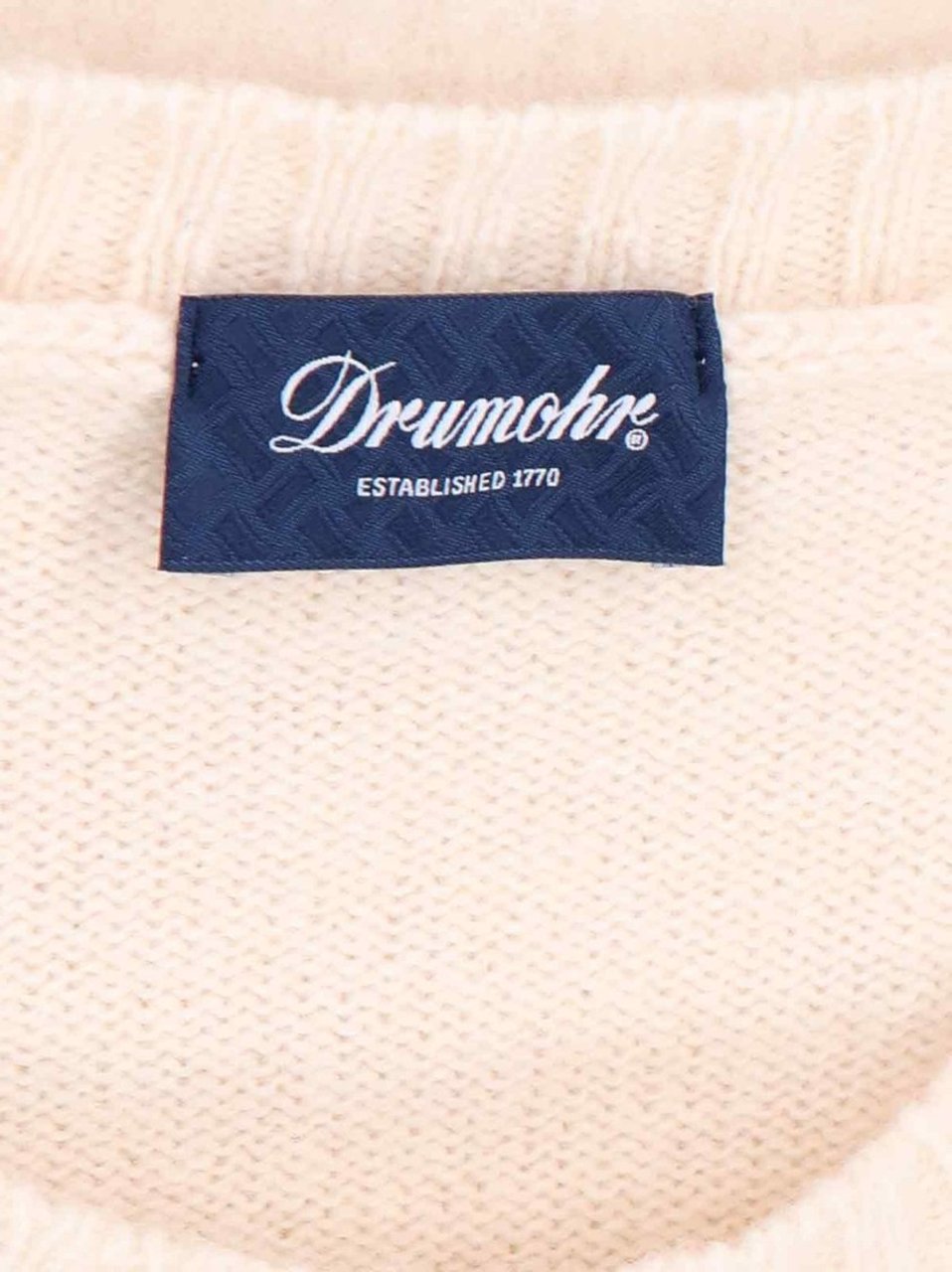 Drumohr Basic Sweater In Pink Wool Light Shade Neutraal