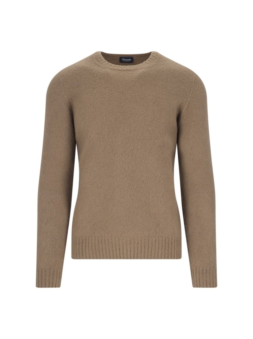 Drumohr Basic Sweater In Brown Wool Light Shade Bruin