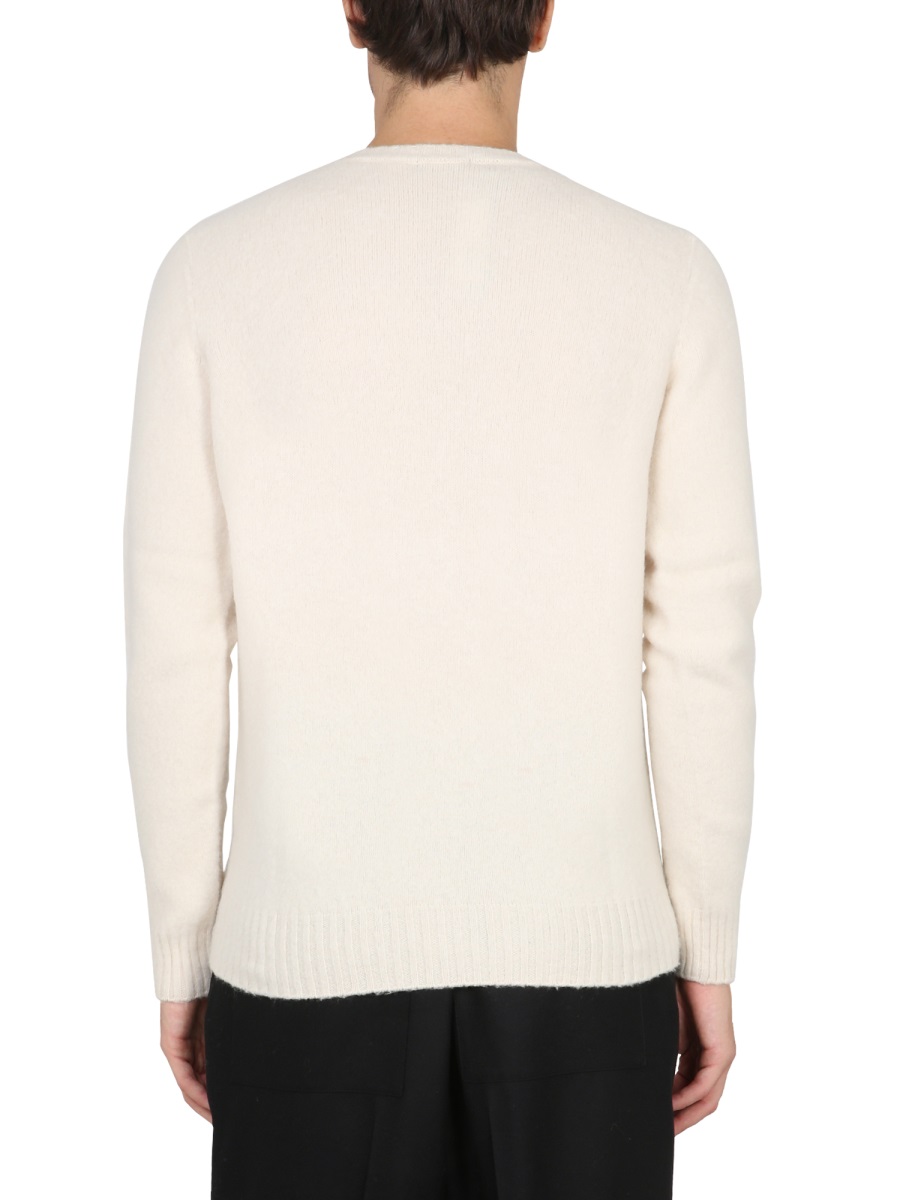 Drumohr Grey Crewneck Knit Sweater Wit