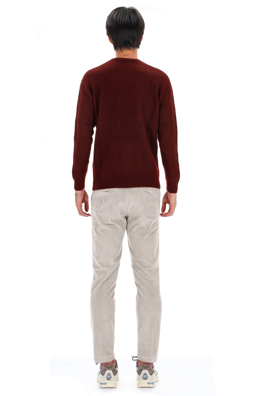 Drumohr Brushed Wool Crewneck Sweater Zwart
