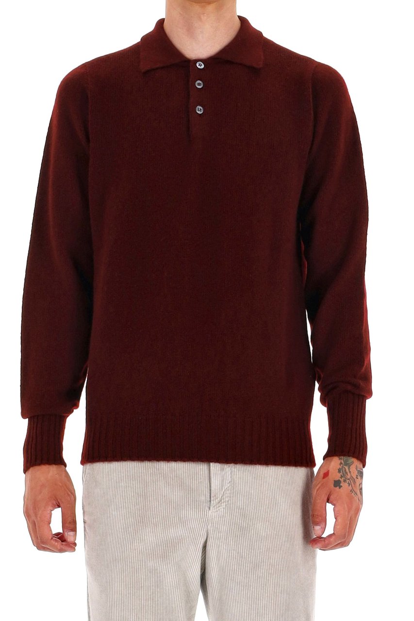 Drumohr Brushed Wool Crewneck Sweater Zwart