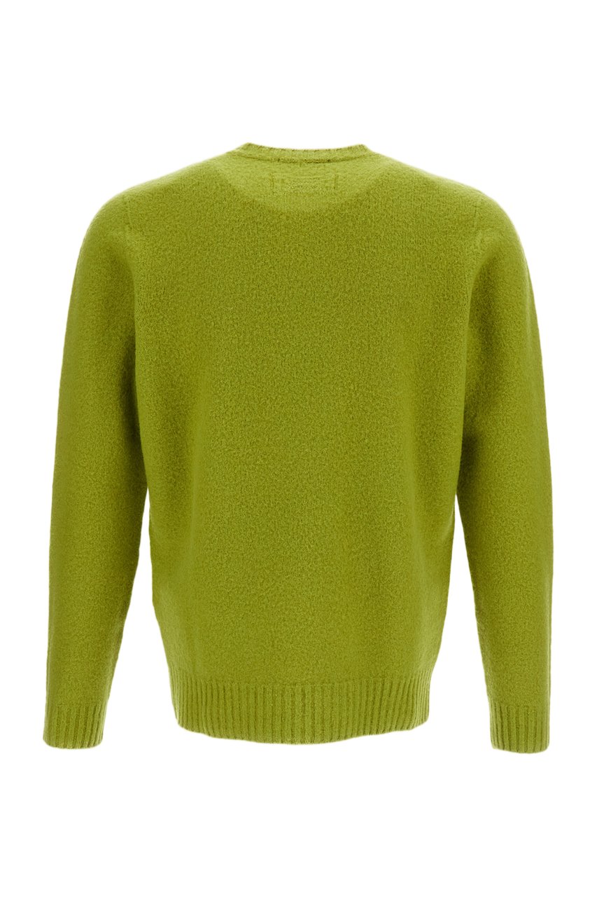 Drumohr Jersey-Knit Wool Crewneck Sweater with Raglan Sleeves Groen