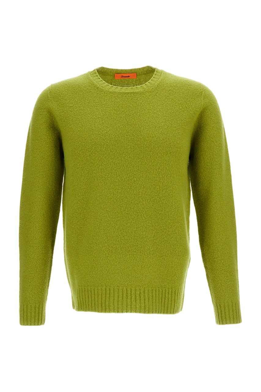 Drumohr Jersey-Knit Wool Crewneck Sweater with Raglan Sleeves Groen