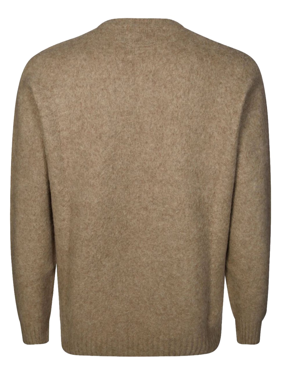 Drumohr Multicolor Crewneck Textured Knit Sweater Bruin