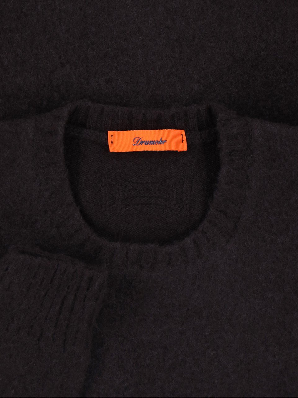 Drumohr Crew Neck Sweater with Ribbed Finishes Bruin